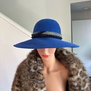 Frank Olive private collection Vintage New Blue Women's Hat with Silver Accent